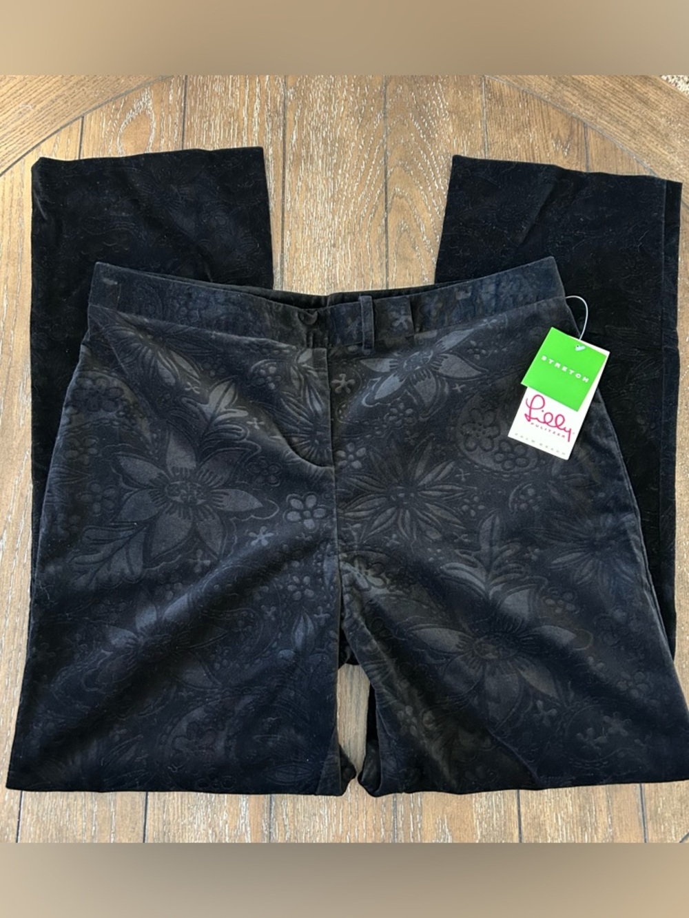 NWT Lilly Pulitzer Stretch Velvet Jacquard Dress Pants Trouser Size 14